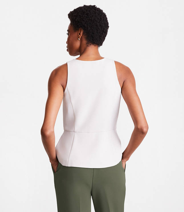 Petite LOFT Versa Crepe Drape Halter Vest