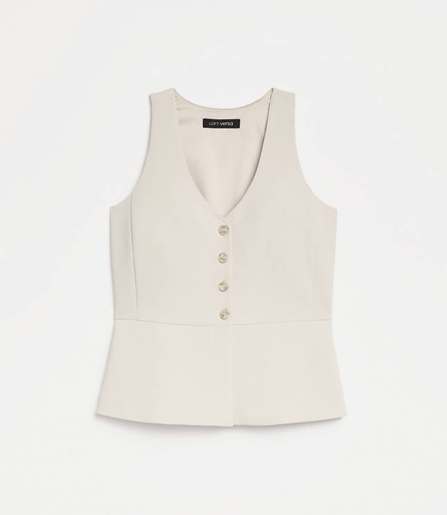 Petite LOFT Versa Crepe Drape Halter Vest