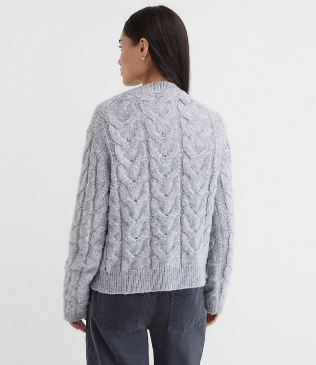 Lace Cable V-Neck Cardigan
