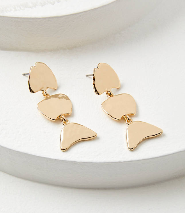 Hammered Fish Drop Earrings