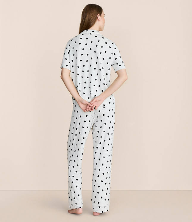 Heathered Heart Pajama Set