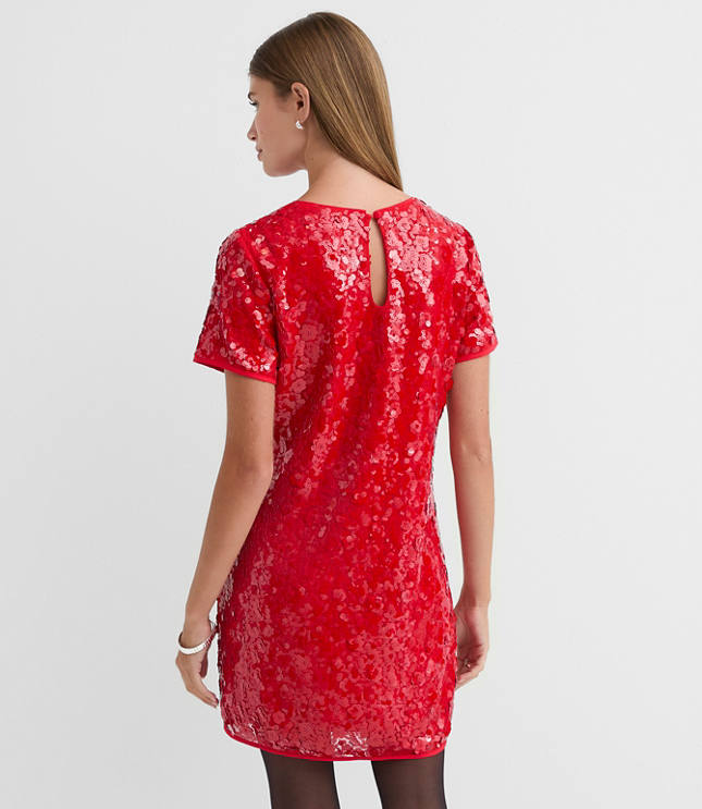 Sequin Short Sleeve Mini Dress