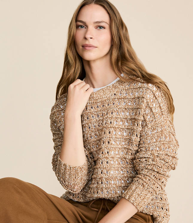 Lou & Grey Marled Open Stitch Sweater