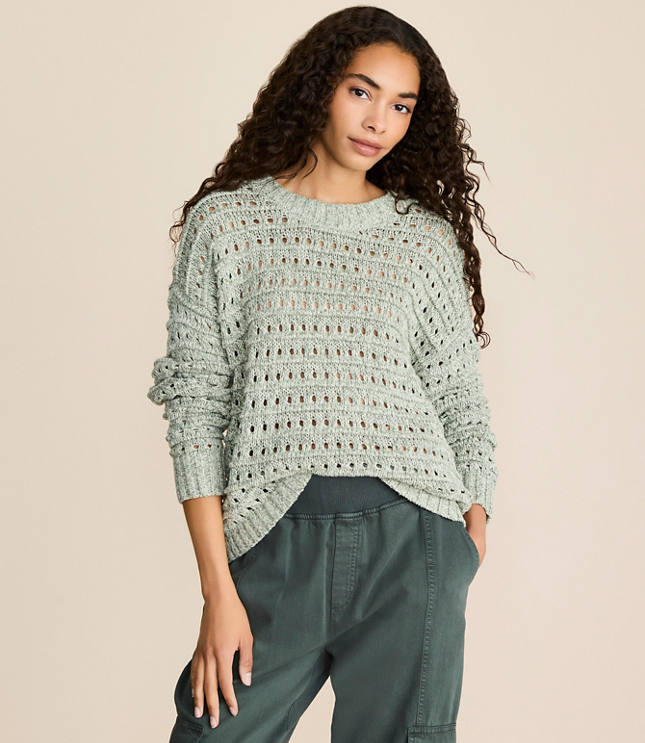 Lou & Grey Marled Open Stitch Sweater