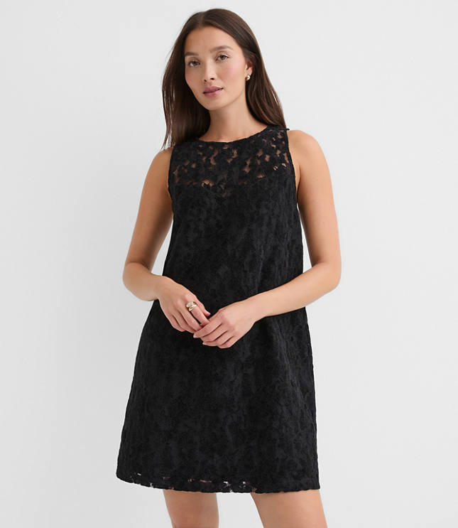 Velvet Floral Lace Mini Dress