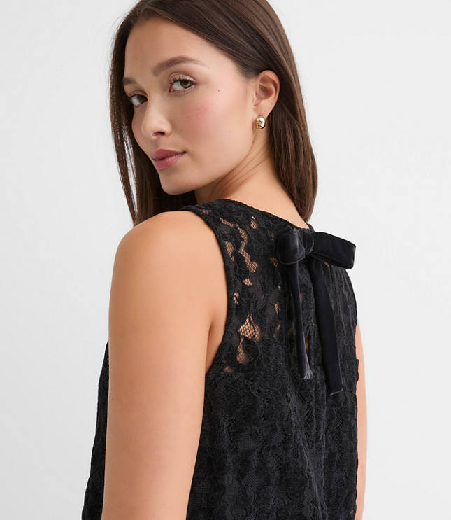 Velvet Floral Lace Mini Dress