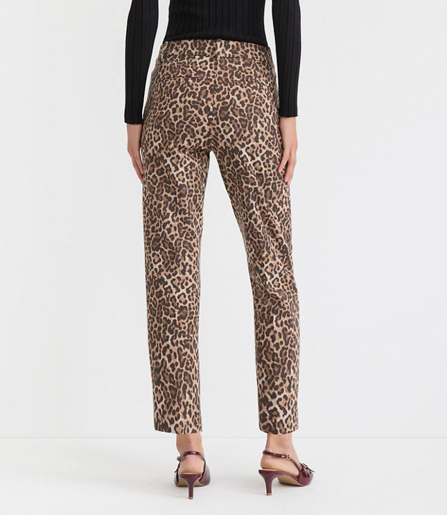 Petite Curvy Riviera Slim Pants in Leopard Print Bi-Stretch
