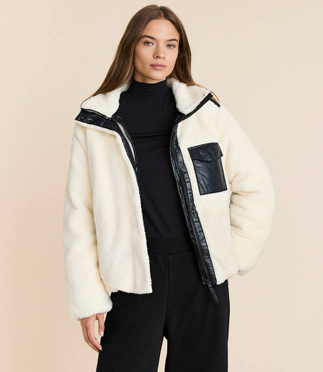Lou & Grey Sherpa Puffer Jacket