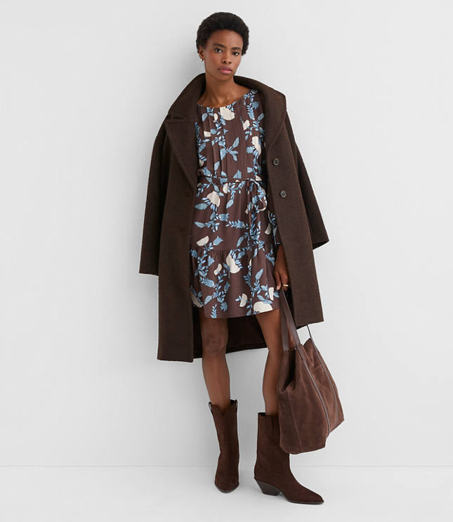 Garland Pleated Mini Flounce Dress