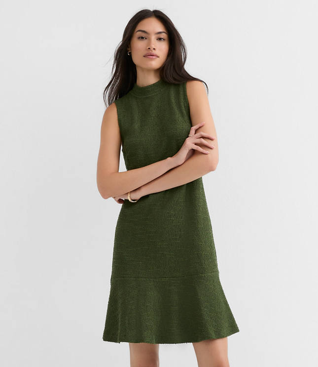Jacquard Mini Flounce Dress