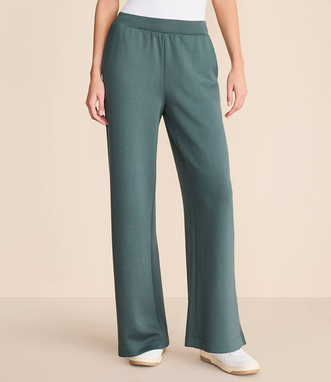 Lou & Grey Scubasoft Side Slit Straight Leg Pants