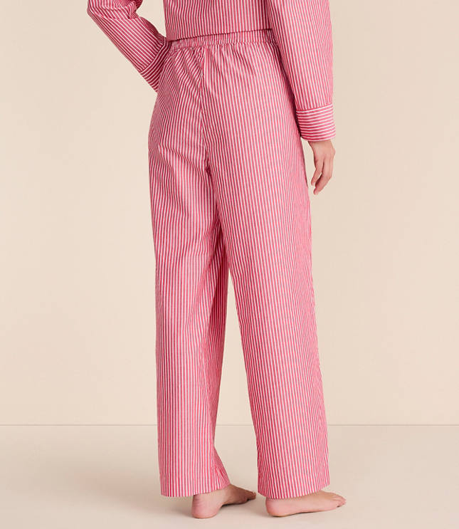 Striped Poplin Pajama Pants