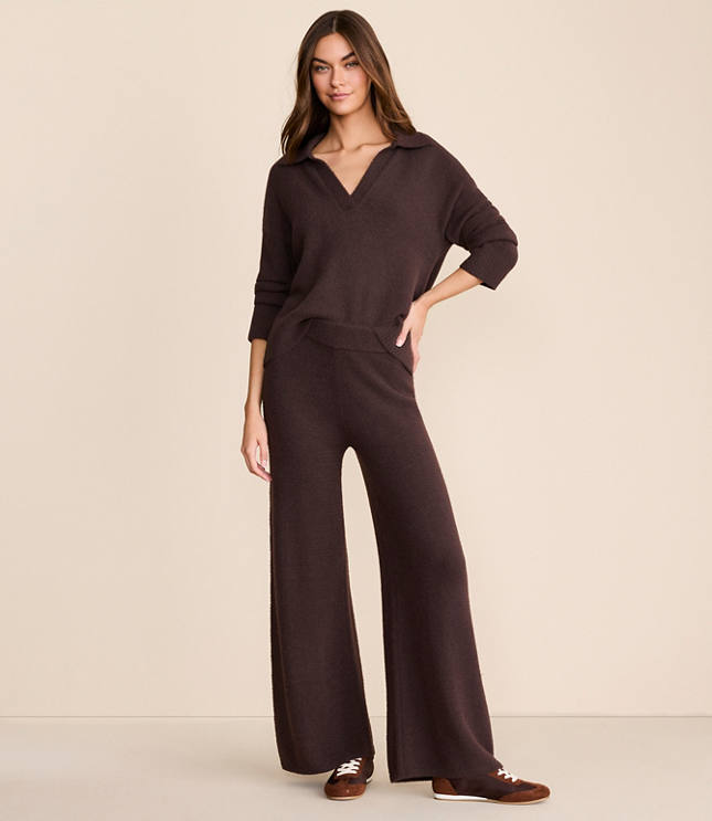 Lou & Grey Fuzzy Wide Leg Sweater Pants