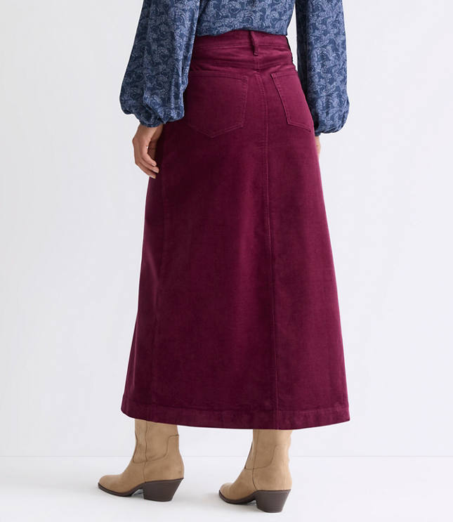 ★MARDI MERCREDI★CORDUROY MIDI SKIRT Tall Brushed Corduroy Midi Skirt
