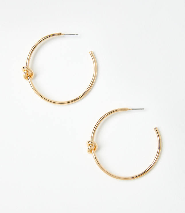 Delicate Knot Hoop Earrings