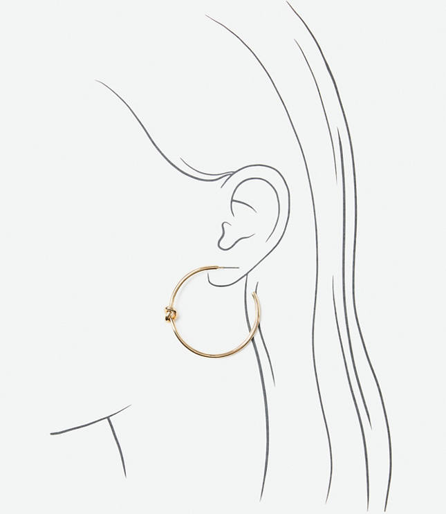 Delicate Knot Hoop Earrings