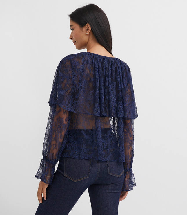 Floral Lace Cape Top