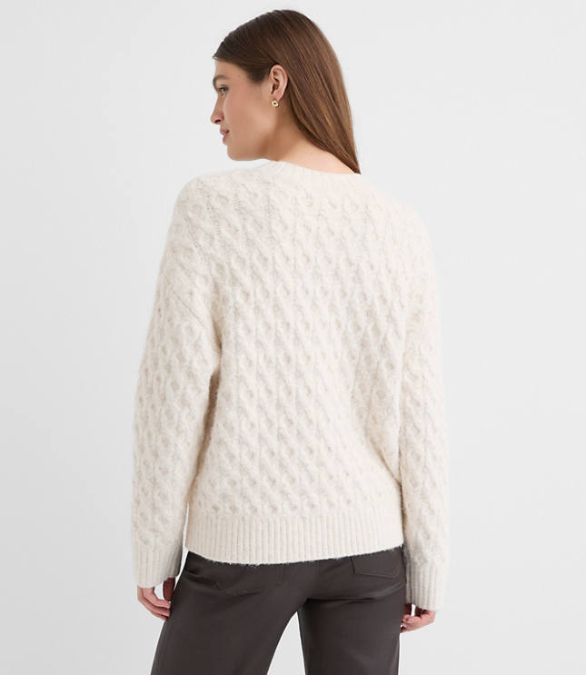 Fuzzy Cable Sweater