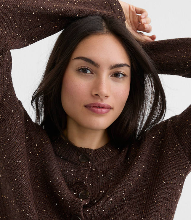 Sequin Sweater Jacket