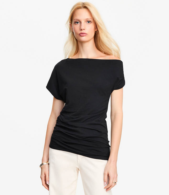 Asymmetrical Ruched Top