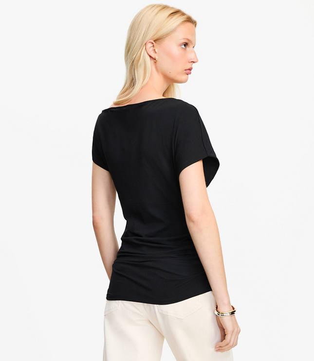Asymmetrical Ruched Top
