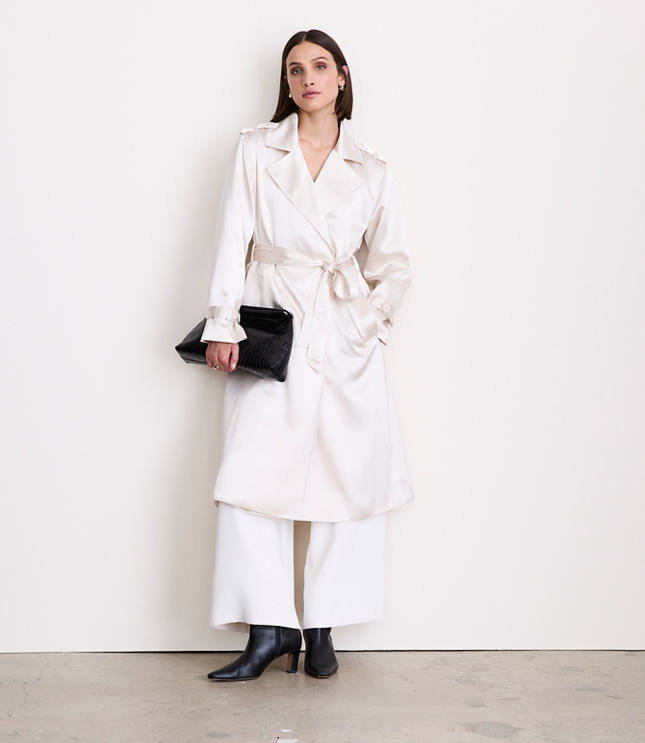 LOFT Versa Satin Trench Coat