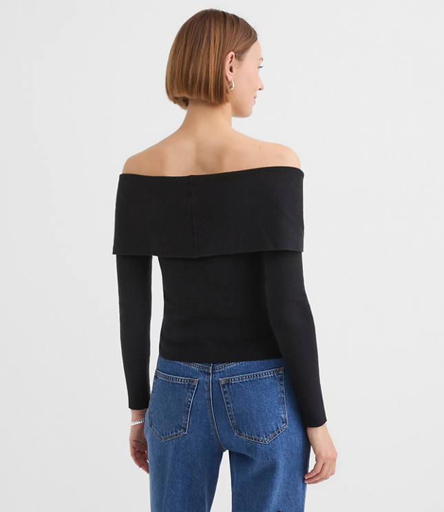 Twist Off The Shoulder Sweater