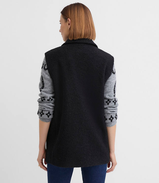 Petite Double Breasted Sleeveless Jacket