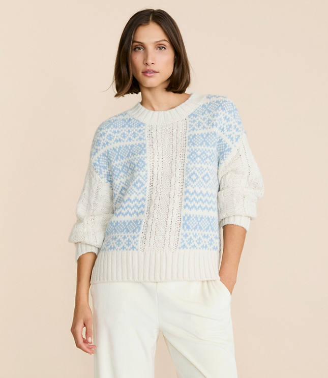 Lou & Grey Fair Isle Cable Sweater