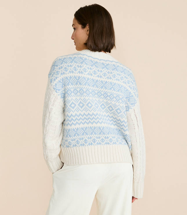 Lou & Grey Fair Isle Cable Sweater