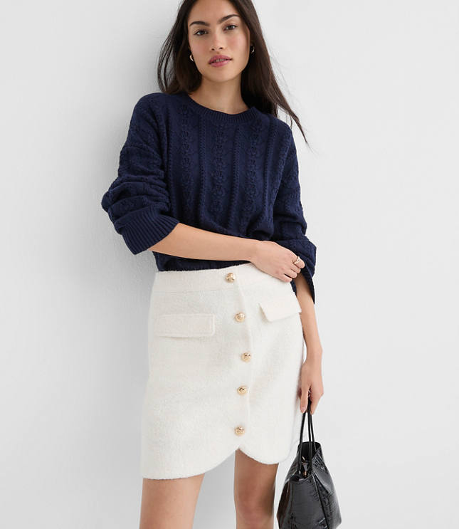 Bobble Pointelle Sweater