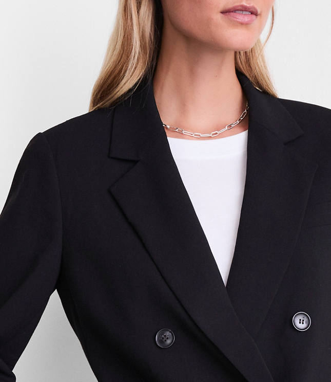 LOFT Versa Seasonless Stretch Double Breasted Blazer