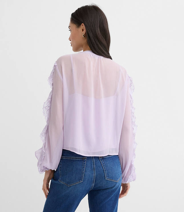 Lace Ruffle Blouse