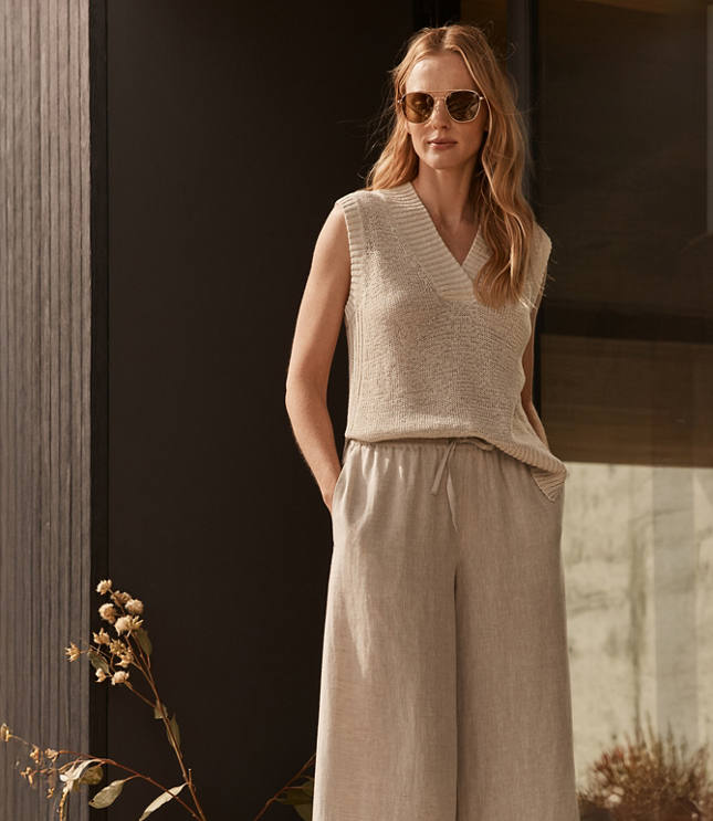 Haven Well Within Organic Cotton Linen Tape Yarn Sweater Vest