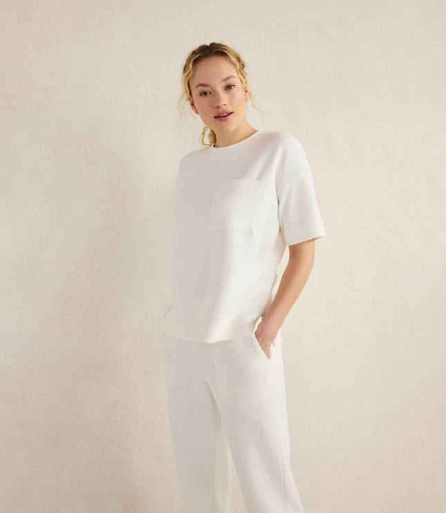 Haven Well Within Cotton Blend Textured Crewneck Tee