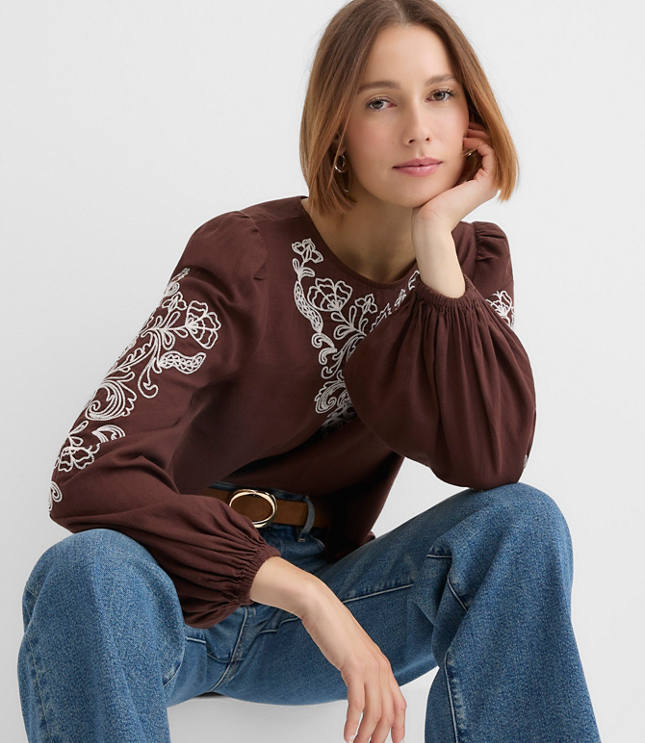 Floral Embroidered Blouse