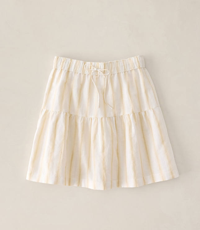 Haven Well Within Organic Cotton Linen Tiered Skirt