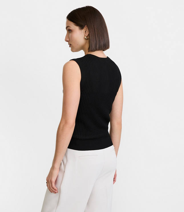 LOFT Versa Ribbed Sleeveless Sweater