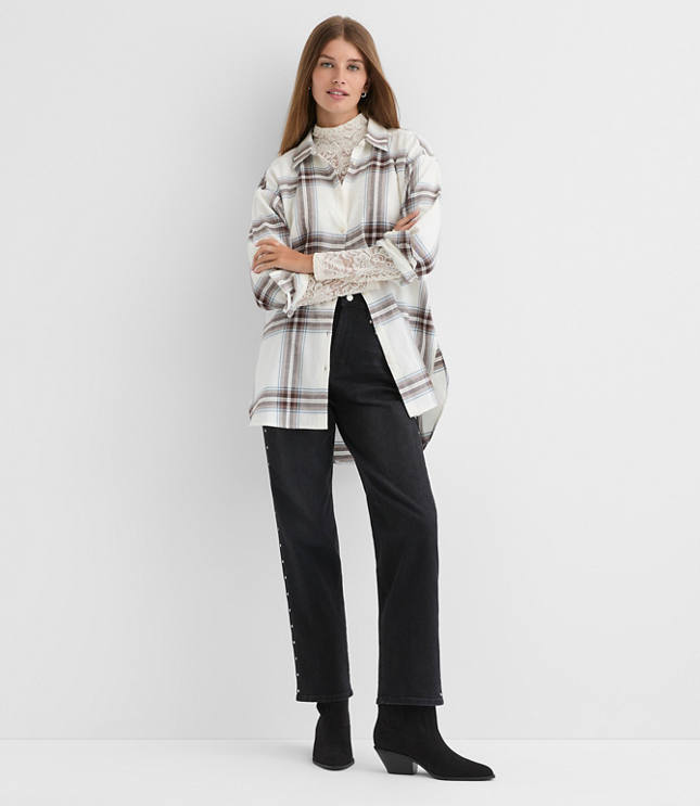 Plaid Flannel Everyday Oversized Tunic Shirt