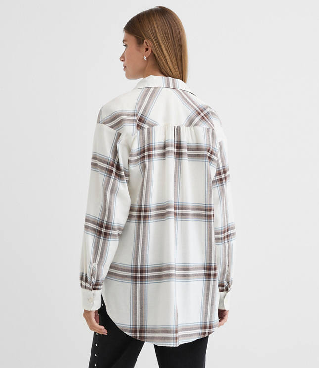 Plaid Flannel Everyday Oversized Tunic Shirt