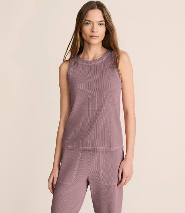 Lou & Grey Garment Dyed Waffle Tank Top