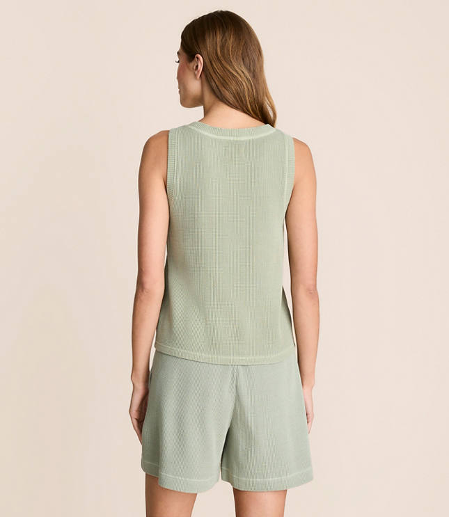 Lou & Grey Garment Dyed Waffle Tank Top