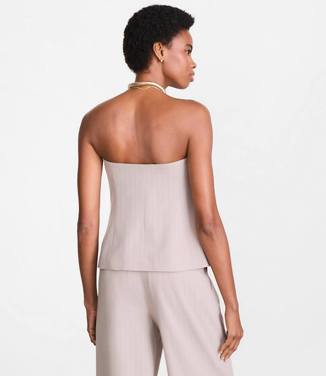 LOFT Versa Seasonless Stretch Strapless Pocket Top in Stripe