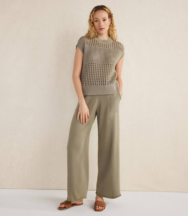 Haven Well Within Organic Cotton Open Stitch Short Sleeve Sweater