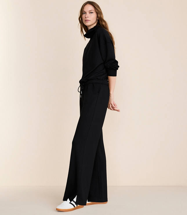 Petite Lou & Grey Scubasoft Side Slit Straight Leg Pants