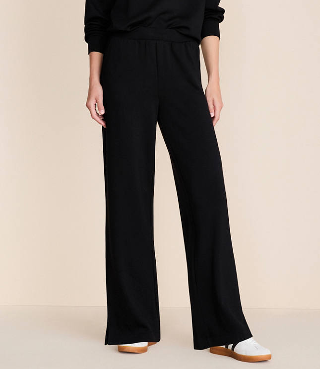 Petite Lou & Grey Scubasoft Side Slit Straight Leg Pants