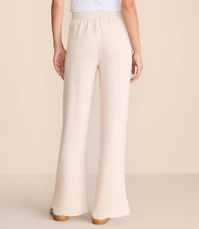 Petite Lou & Grey Heathered Scubasoft Side Slit Straight Leg Pants