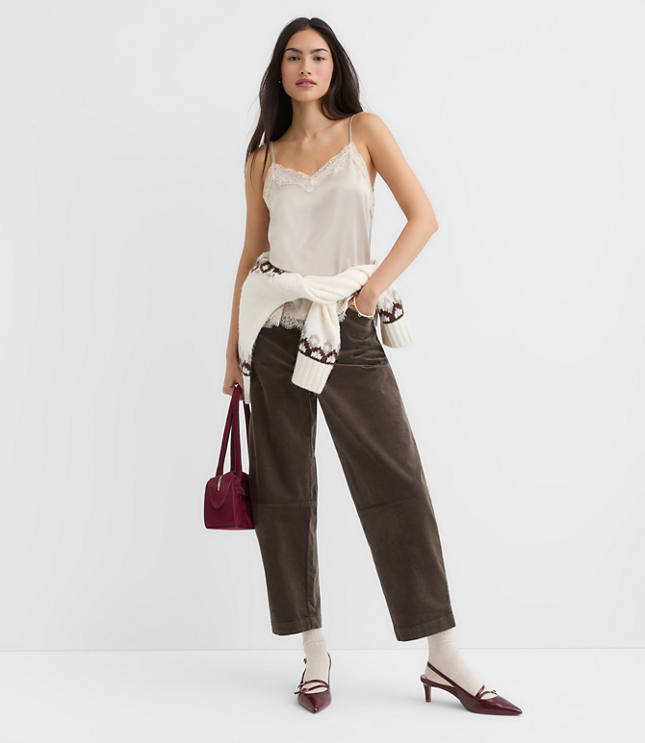 Lace Trim Satin Cami