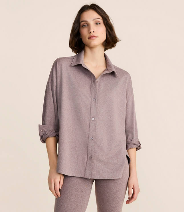 Lou & Grey Heathered Brushedsoft Shirt