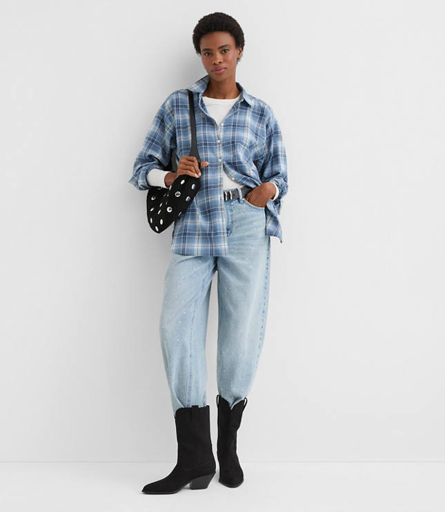 Plaid Flannel Everyday Oversized Tunic Shirt